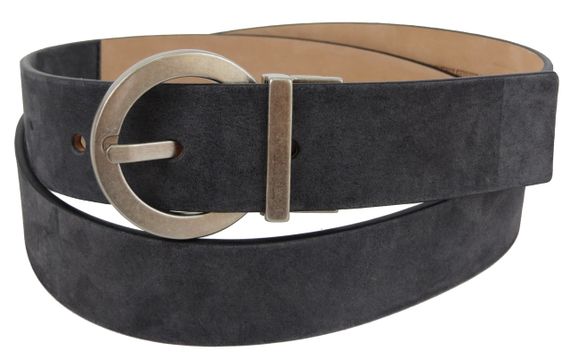 Женский ремень из нубука Tod's, Италия,  графитовый