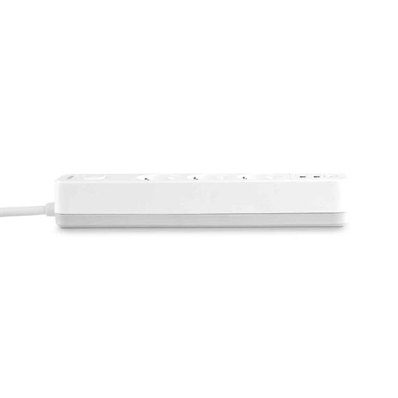 Мережевий подовжувач VIDEX ONCORD з/з 3п 3м (3x1.5мм) 2.4А 2USB+USB-C з кнопкою White | Зображення 5