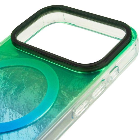 Чехол TPU Shiny Mountain (MagFit) для Apple iPhone 17 Pro Max (6.9") Green / Blue | Зображення 3