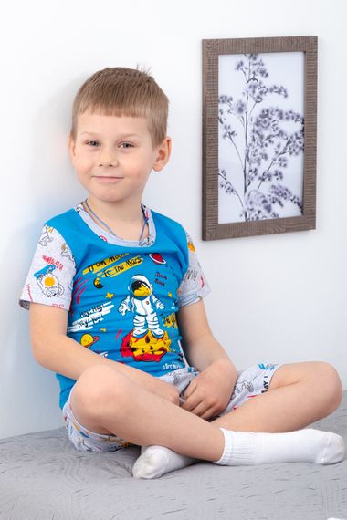 Піжама для хлопчика (футболка+шорти) Носи своє 110 Сірий (p-6074-155127) | Зображення 2