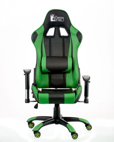 Кресло геймерское Special4You ExtremeRace blackgreen | Зображення 8