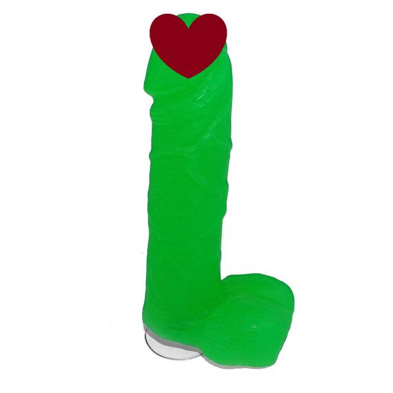 Крафтове мило-член із присоскою Чистий Кайф Green size L, натуральне sexstyle