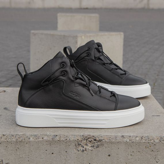 Черные кожаные ботинки для мужчин 40 41 42 43 44 45 размер | Зображення 7