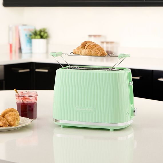 Тостер Russell Hobbs Eden 800Вт, пластик, підігрів, розморожування, фісташковий (27374-56) | Зображення 6