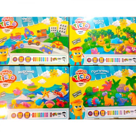 Тісто для ліплення Danko Toys TMD-07-01U-02U-03U-04U 12 кольорів