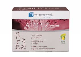 Краплі Dermoscent ATOP 7 NEW при алергії та атопії у собак великіх порід 4*1.2 мл