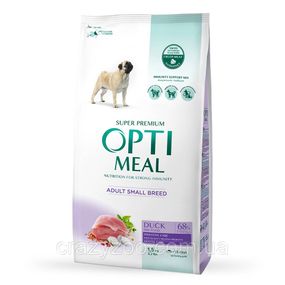 Сухий корм для собак малих порід OptiMeal Adult з качкою 1.5 кг B1721501