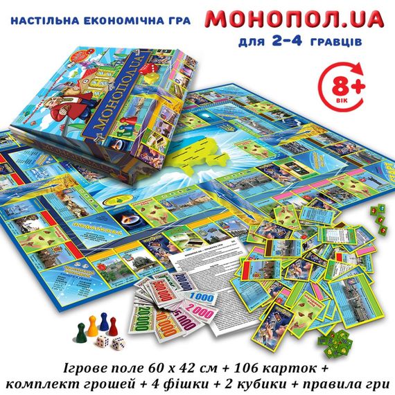 Настільна гра Монополія 82210 укр. мовою | Зображення 1