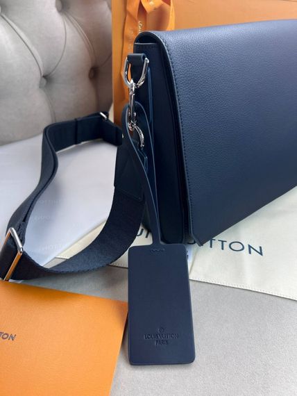 Сумка чоловіча мессенджер Louis Vuitton Takeoff Blue c878 | Зображення 7