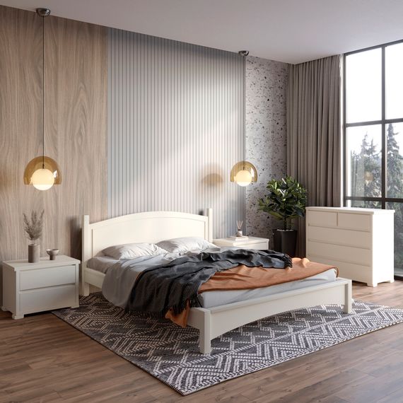 Двоспальне ліжко Mebigrand Мангеттен Н Айворі 140х200 см (MBG-1636)