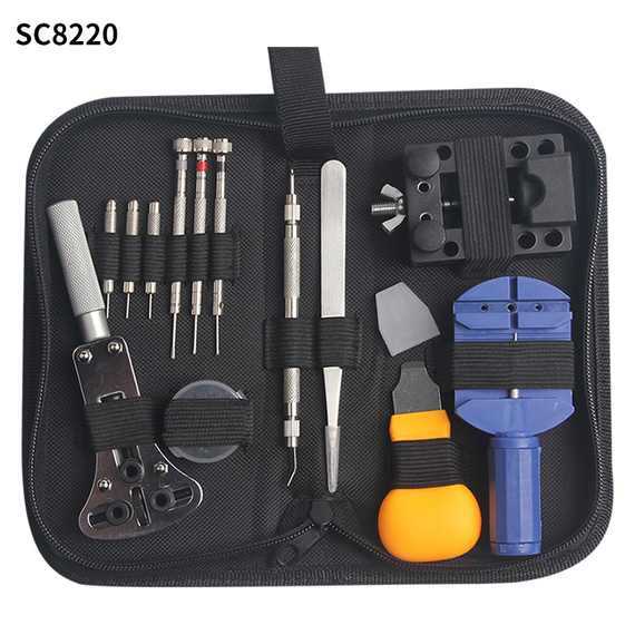Набор часовщика SV SC8220, инструменты для ремонта часов, 30 шт в чехле Черный (sv2241-1)