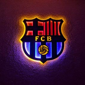 Панно декоративная картина на стену Барселона LED подсветка 700х700 acr-p000279