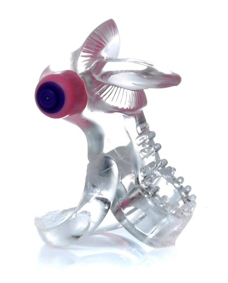 Ерекційне вібро кільце BOSS - Tongue Vibro Cock Ring Clear, BS6700051 Sex Aura
