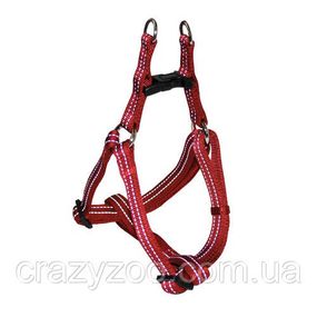 Шлея Croci Soft Reflective нейлон светоотражающая бордовая 25-40х1 см C5179745