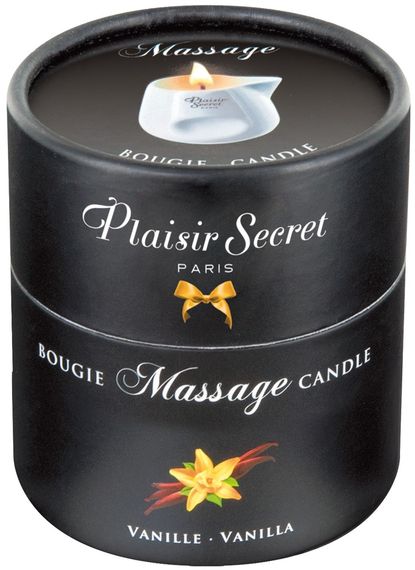 Масажна свічка - Plaisir Secrets Massage Candle Vanilla, 80 мл