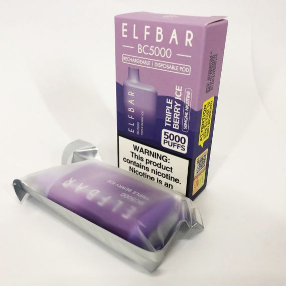 Elf Bar BC5000 смак Потрійна Ягода (Triple Berry Ice) | Зображення 2