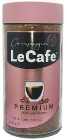 Кофе растворимый гранулированный LE Cafe Premium, 200г Польша, в стеклянной банке сублимированный