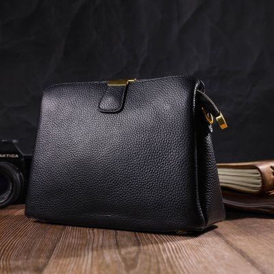 Сумка Vintage Жіноча на три відділення з натуральної шкіри Чорна (22107) | Зображення 3