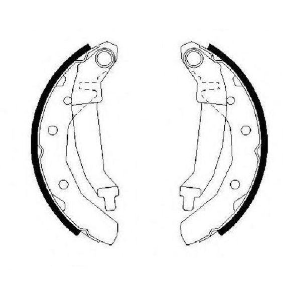 Тормозные колодки Bosch барабанные задние DAEWOO Matiz -05 0986487628 | Зображення 1