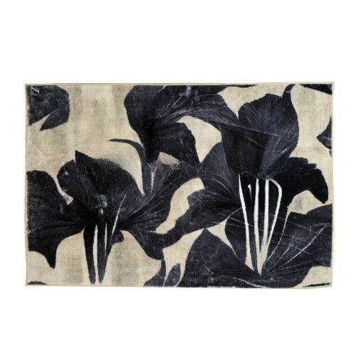 Килимок універсальний для підлоги Плюш Квітка 60*90см сірий Дариана