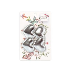 Зажим детский для волос "Сердечко" T18547(срібний)