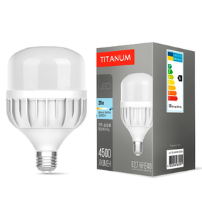 Лампа A138 50W E27 6500К 175-265 V LED Titanum