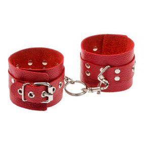 Наручники Leather Restraints Hand Cuffs Red sexstyle
