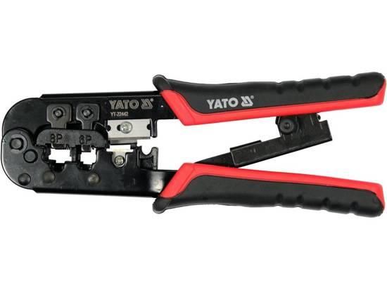 Клещи обжима зачистки кабелей RJ45 RJ11 8P 6P YATO YT-22442 | Зображення 1