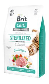 Корм Brit Care Cat Grain Free Sterilized Urinary Health полнорационный беззерновой сухой на основе куриного мяса для стерилизованных кошек 2 кг