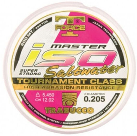 Леска Trabucco T-Force Master ISO Saltwater 300m (розов.) 0.285mm 9.54kg | Зображення 1