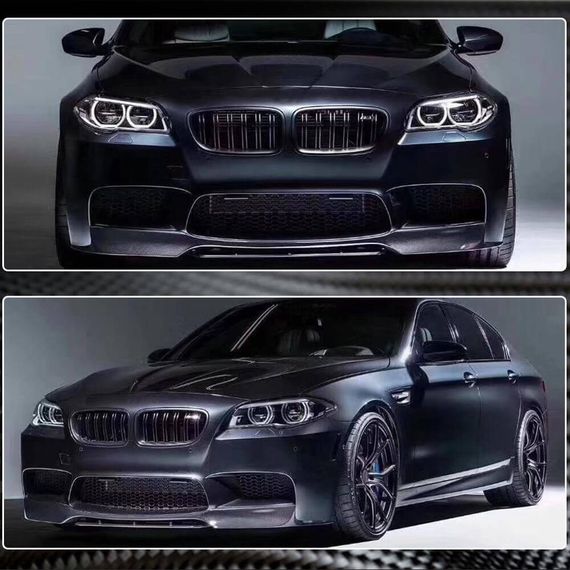 Накладка на передній бампер Lip V1 (для F10 M5, Карбон) для BMW 5 серія F-10/11/07 2010-2016 рр | Зображення 3