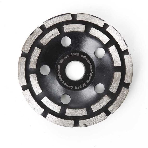 Чаша алмазная шлифовальная 180мм 22-24% Сегмент двухрядный APRO