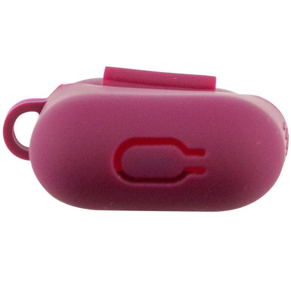 Силіконовий футляр New з карабіном для навушників Airpods 1/2 Бордовий/Maroon | Зображення 4