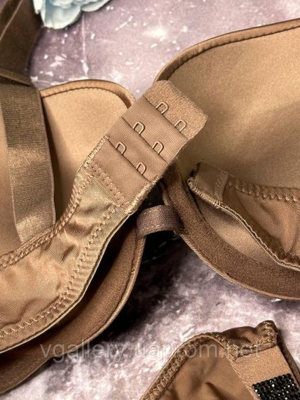 Женский комплект Victoria`s Secret со стразами, Женский комплект со стразами Премиум Качества 85B, Коричневый | Зображення 3