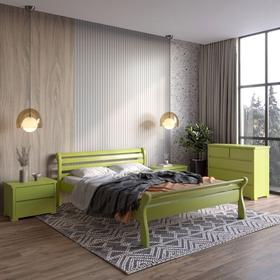 Двоспальне дерев&#039;яне ліжко Mebigrand Верона Лайм (S3050G70Y) 160х200 см (MBG-4581)