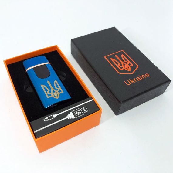Електрична та газова запальничка Україна (з USB-зарядкою) HL-431. KV-419 Колір: синій | Зображення 8