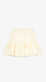 Спідниця однотонна для дівчинки Aura Style 5007-1 128 см Молочний shop (2000999546679)