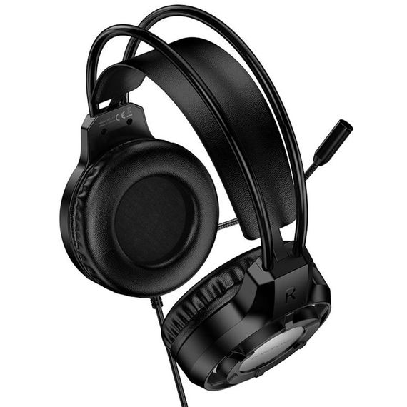 Накладні навушники Borofone BO112 Wave 3.5mm+USB Black | Зображення 2