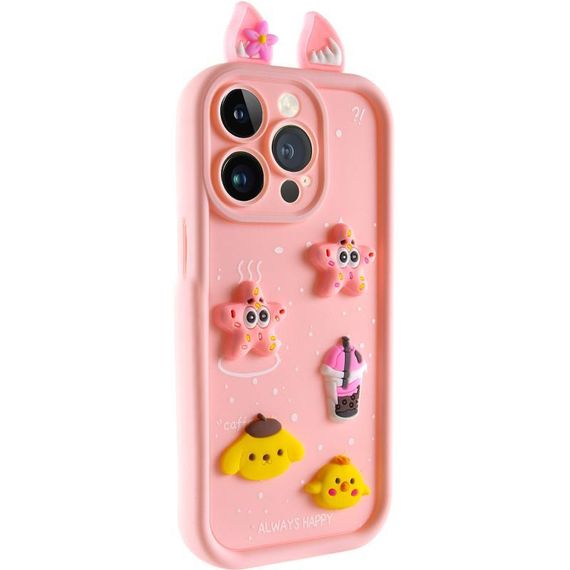 Чохол TPU Toys Case with Ears для Apple iPhone 12 Pro Max (6.7") Light Pink