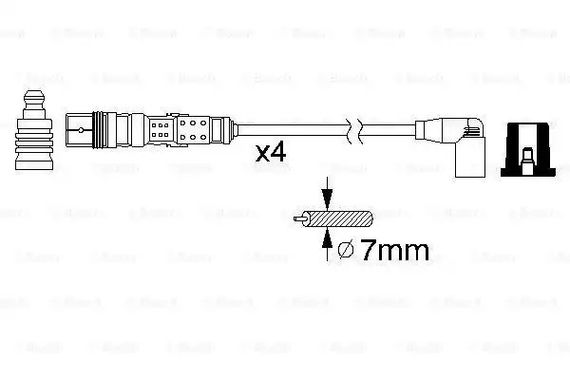 Комплект дротів запалювання VW CADDY, SEAT CORDOBA, BOSCH (0986356312) | Зображення 4