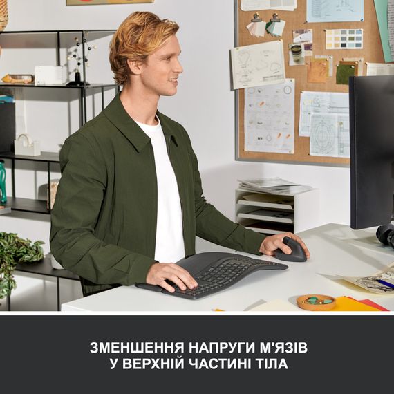 Мишка Logitech Lift Left Vertical Ergonomic Wireless/Bluetooth Graphite (910-006474) | Зображення 3