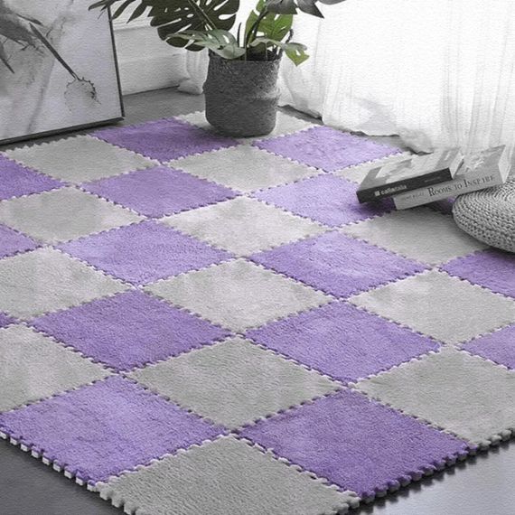 Підлога-пазл плюшевий ФІОЛЕТОВИЙ 30*30*1cm (D) SW-00002086 | Зображення 7