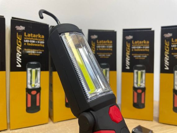 Led-ліхтар з функцією павербанка чорно-червоний | Зображення 6