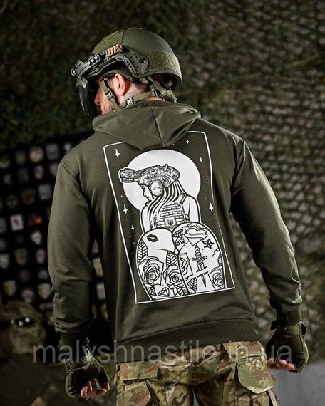 Тактическая худи MAKLIN Girl олива ДЛ7048