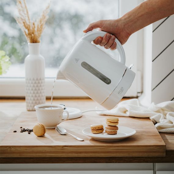 Електрочайник Adler AD 1385 білий 1,7 л, 2200 Вт | Зображення 6