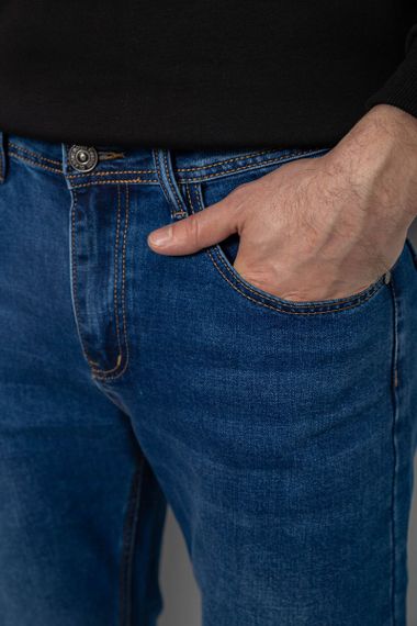 Джинсы мужские демисезонные, цвет синий, 244R9907 | Зображення 4