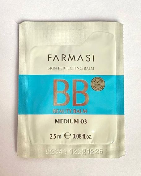 Пробник саше тестер тонального бб крема Farmasi bb cream spf15 Medium 03 2,5 мл
