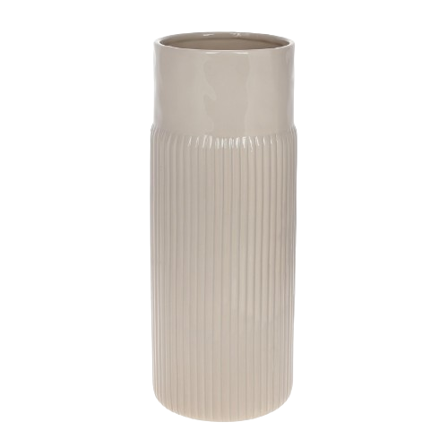 Ваза керамічна 32см, колір - бежевий глянець
