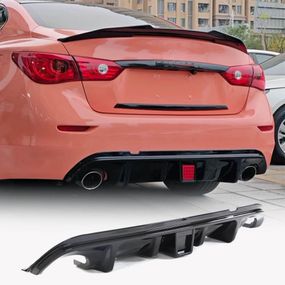 Диффузор заднего бампера V2 для Q50 Base/Sport 2014-2017 Карбон для Infiniti Q50/Q60