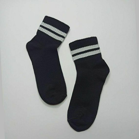 Шкарпетки вмсокі дитячі зі спортивною резинкою Twinsocks  чорний, сірий, рожевий, синій | Зображення 1